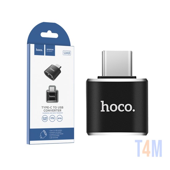 OTG Adaptador Hoco UA5 para Tipo-c a USB Negro